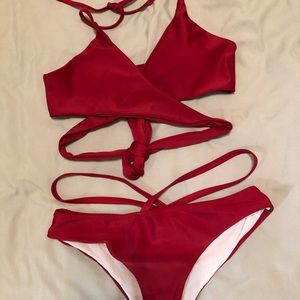 ❣️❤️Red Wrap Bikini🥀